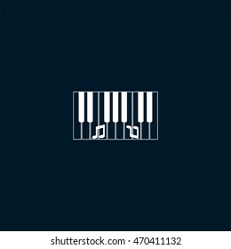 piano keyboard, vector