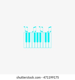 piano keyboard, vector