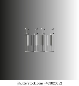 piano keyboard, vector