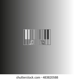 piano keyboard, vector