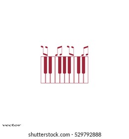 piano keyboard, vector