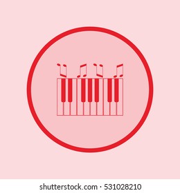 piano keyboard, vector