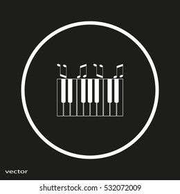 piano keyboard, vector