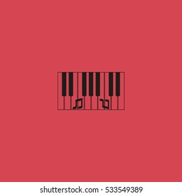 piano keyboard, vector