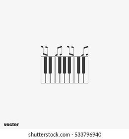 piano keyboard, vector