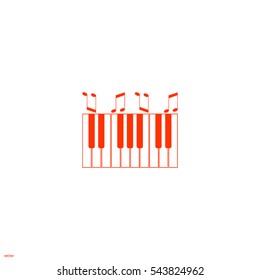 piano keyboard, vector