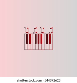 piano keyboard, vector