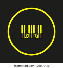 piano keyboard, vector