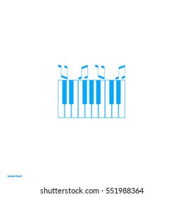 piano keyboard, vector
