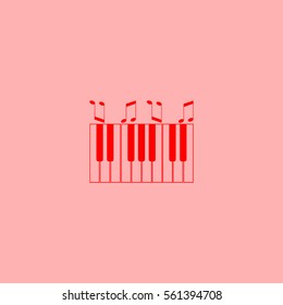 piano keyboard, vector
