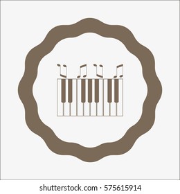piano keyboard, vector