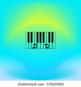 piano keyboard, vector
