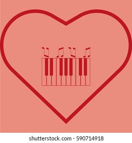 piano keyboard, vector