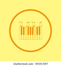 piano keyboard, vector