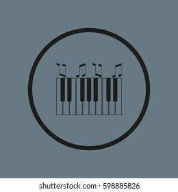 piano keyboard, vector