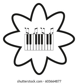 piano keyboard, vector