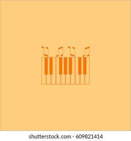 piano keyboard, vector