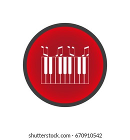 piano keyboard, vector