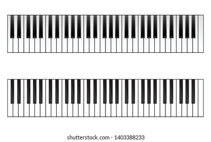 Piano keyboard vector design illustration isolated on white background