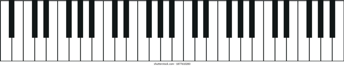 Piano keyboard. Vector EPS symbol.