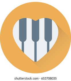Piano Keyboard Vector Icon
