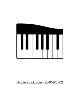 Piano keyboard vector icon isolated on white background.