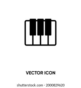 Icono vectorial de teclado piano. Ilustración vectorial plana moderna y simple para sitio web o aplicación móvil.Símbolo piano, ilustración del logo. Gráficos vectoriales perfectos para píxeles	