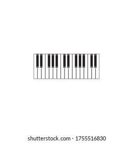 Piano keyboard vector illustration of musical instrument on eps 10
