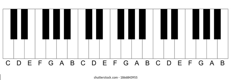 piano keyboard vector isolated on white