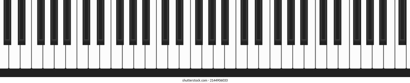 Piano keyboard, vector music illustration