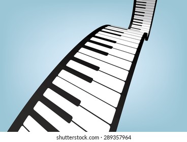 Piano keyboards vector illustrations