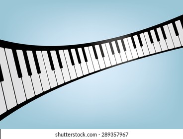 Piano keyboards vector illustrations