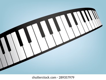 Piano keyboards vector illustrations