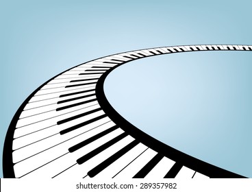 Piano keyboards vector illustrations