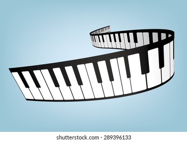 Piano keyboards vector illustrations