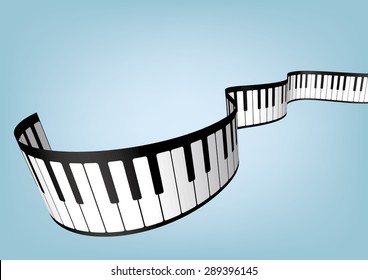 Piano keyboards vector illustrations