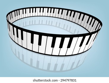 Piano keyboards vector illustrations