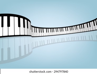Piano keyboards vector illustrations