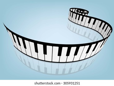 Piano keyboards vector illustrations