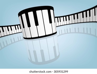 Piano keyboards vector illustrations