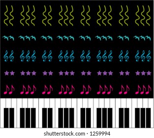 Piano Keys with Art
