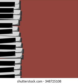Piano Keys background with copy space
