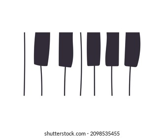 ilustración vectorial de dibujos animados de teclas de piano
