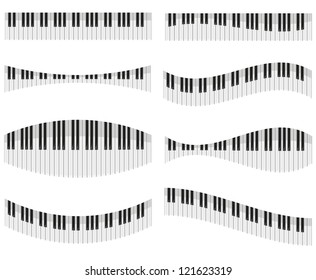 piano keys for different forms of design vector illustration isolated on white background