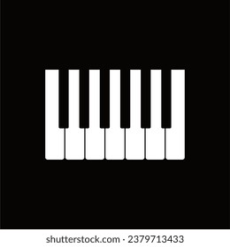 piano keys flat style vector icon