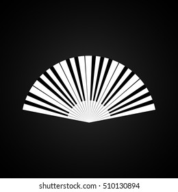 Piano keys in the form of a fan. Vector illustration