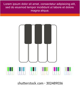 piano keys icon