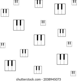 piano keys icon. cute piano pattern in vector. flat keyboard illustration. 