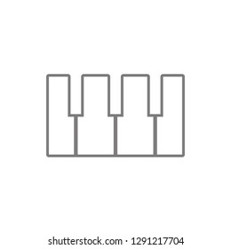 Piano keys icon. Element of cyber security for mobile concept and web apps icon. Thin line icon for website design and development, app development