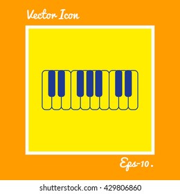 Piano Keys Icon. Eps-10.